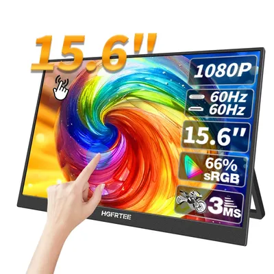 HGFRTEE 15.6 Inch Touch Portable Monitor ADS-IPS 1920*1080P 300cd/m2 Extended Display for Laptop