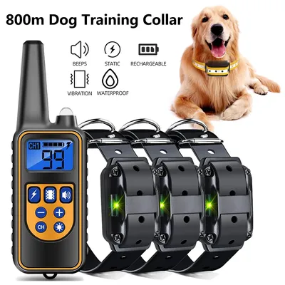 800m Digital Dog Training Collar Waterproof Rechargeable Remote Control Pet with LCD Display for All