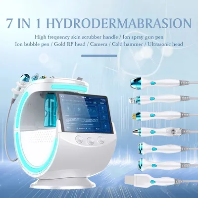 Smart Ice Blue 7-in-1 Facial Skin Analysis Machine Ultrasonic Rejuvenation Water Microdermabrasion