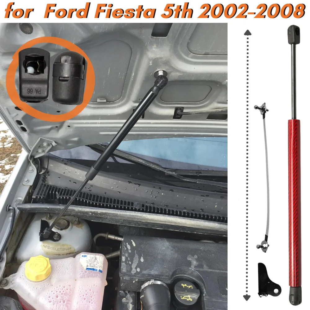 Menge (1) Hauben streben für Ford Fiesta MK5 für Ford Classic 2014-2018 Front haube Gas federn Stoßdämpfer Lift unterstützt Dämpfer Image