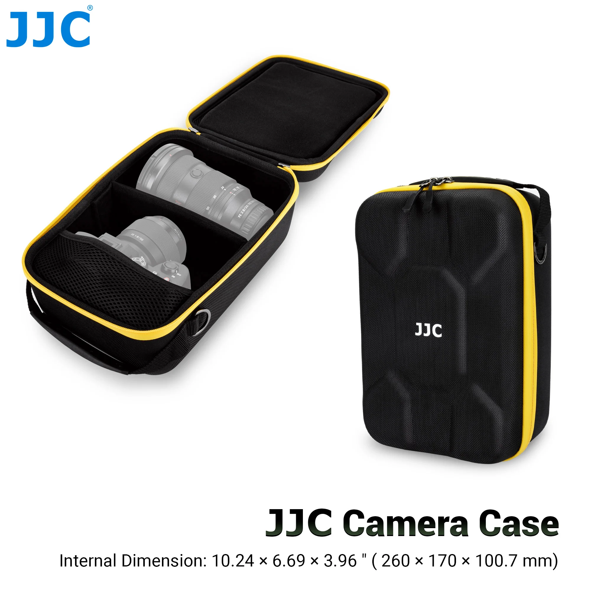 JJC Upgrade Hartschalen-Kameratasche für Sony A7 V A7V A7M5 Canon Fuji Nikon DJI Mini 4 Pro Mini 3 Hartschalen-Reisekoffer Image