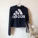 Adidas Shirts & Tops | Adidas Kids Black Trefoil Logo Hoodie Sz L | Color: Black/White | Size: Lg