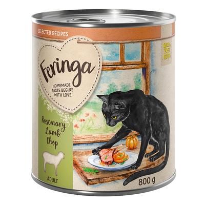 24x 800g Feringa Selected Recipes Rosmarin Lammkotelett Katzenfutter nass