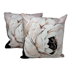Jet-Line® 2-er Deko Kissen Set Rose 40x40 cm Sofakissen für In- und Outdoor mit Füllung Image