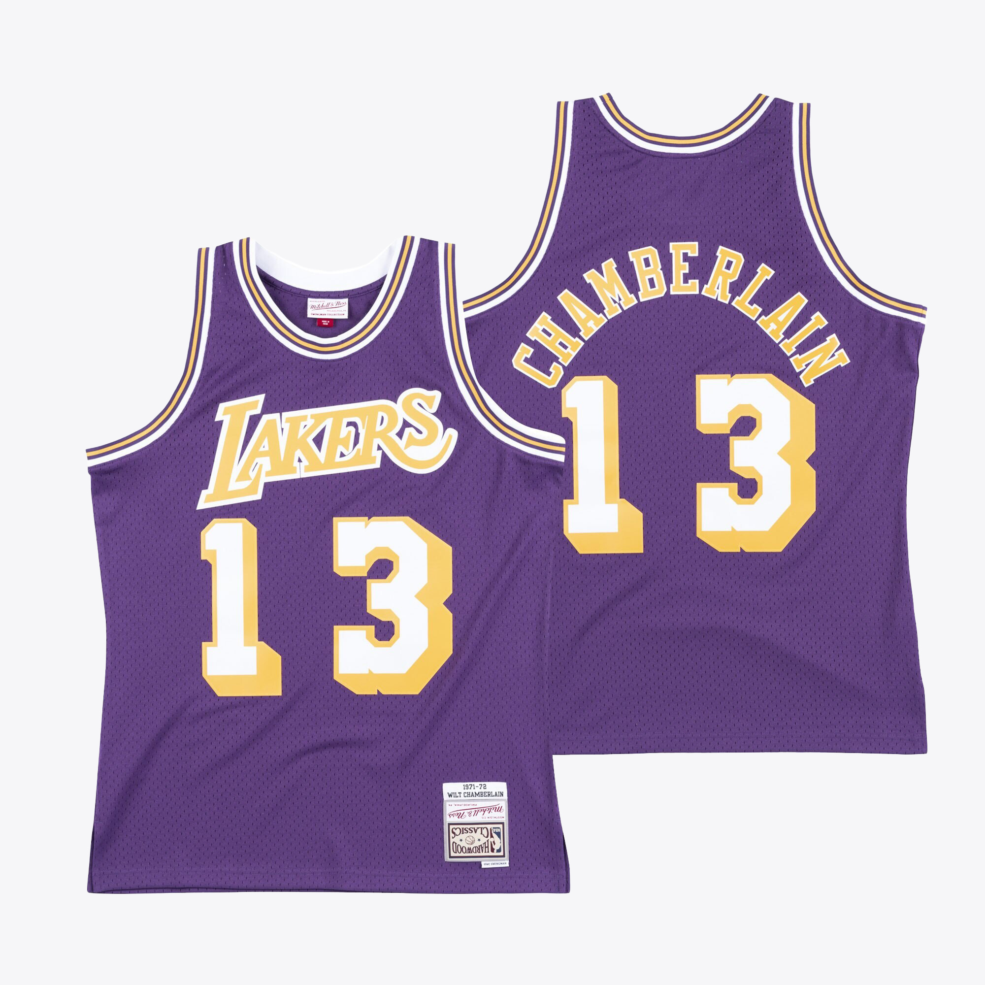Los Angeles Lakers Wilt Chamberlain Hardwood Classics Swingman-Trikot von Mitchell & Ness - Herren Image