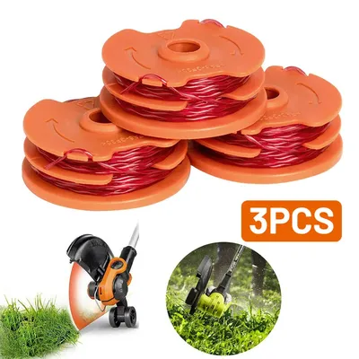 3pcs Trimmer Spool & Line For McGregor MET6032 MET4530 MET3525 Worx WG119E Strimmers Garden Tools Parts