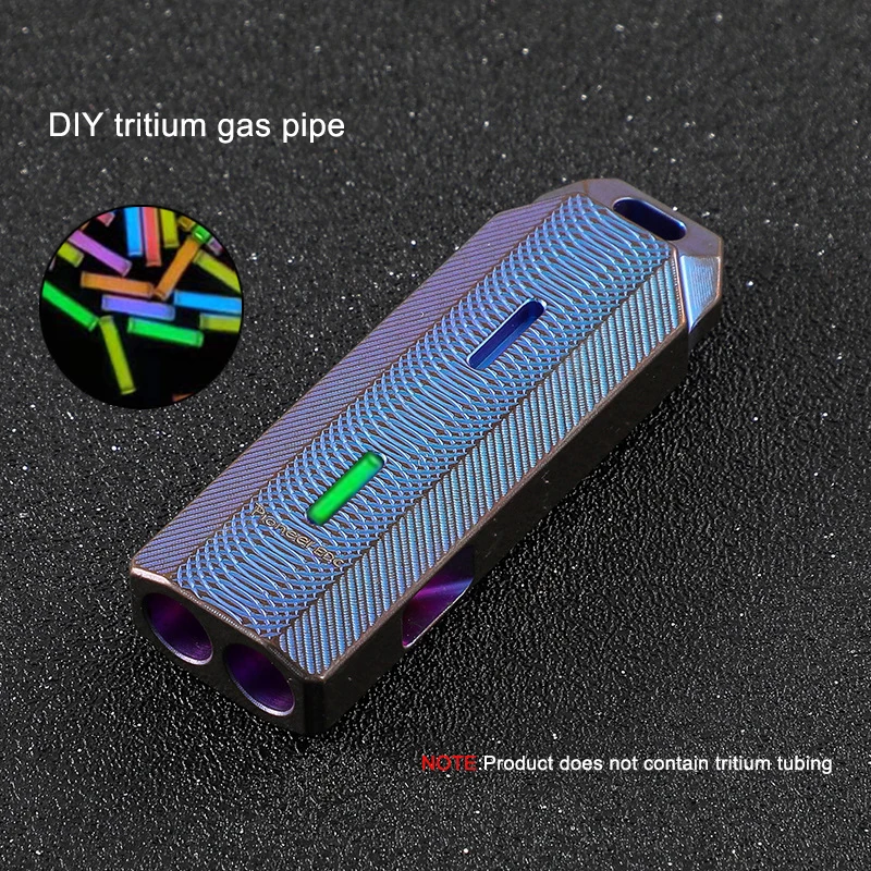 Tragbare Titan legierung Doppel rohr pfeife wasserdicht und korrosions beständig edc Camping ausrüstung Outdoor-Jagd Überlebens pfeife Image