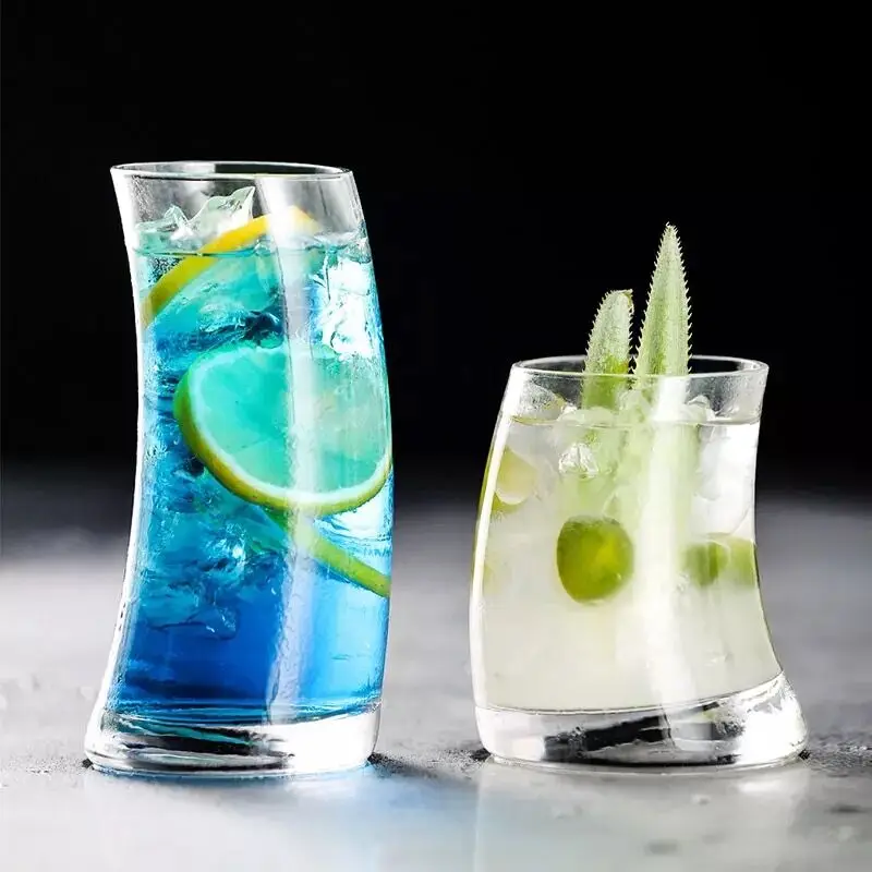 4PCS Kreative Cocktail Glas Segel Form Glas Trinken Gläser für Wasser, Saft, Bier, Wein, whisky, und Cocktails