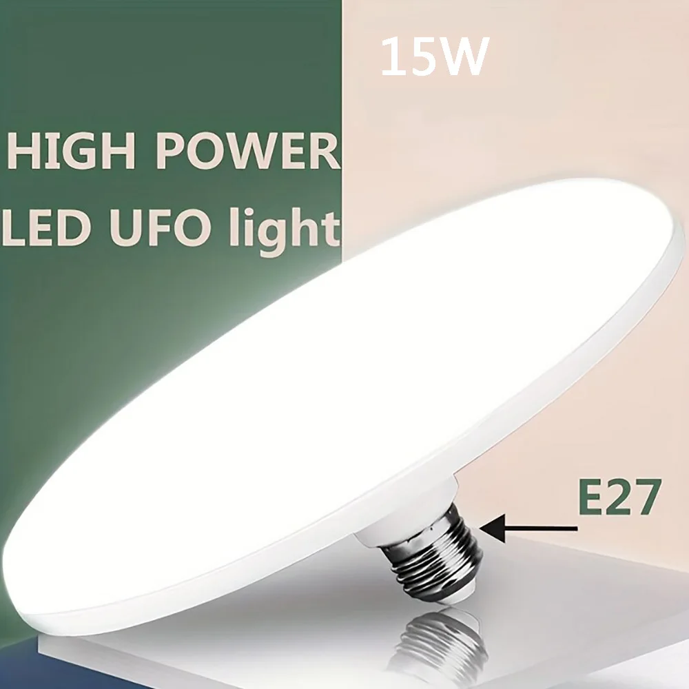 LED-Lampe AC 220V E27 Basis Haushalt Energie spar lampe 15W Innen beleuchtung fliegende Untertasse Licht 6500k Decken leuchte Garage Licht