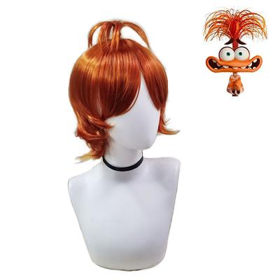 Cosplay Costume Wig Inside Out 2 Straight Short Bob Wig Short Embarrassment Ennui Disgust Envy Sadness Synthetic Hair Kid's Multi-color St.Patrick's Day Wigs