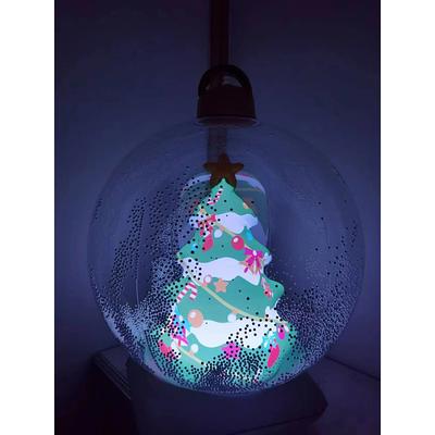 24 Inch Giant Light Up Christmas Inflatable Ball with LED Light PVC Decorated Ball Christmas Inflatable Outdoor Decorations, Xmas Blow Up Ball for Garden Yard Patio Christmas Holiday Decor