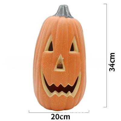 Halloween Pumpkin Decorations Outdoor Garden Decorations LED Lantern Scene Layout With Many Expressions Funny Pumpkin Lantern Decoration Easter Hollow Big Pumpkin Glowing