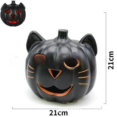 Halloween Pumpkin Decorations Outdoor Garden Decorations LED Lantern Scene Layout With Many Expressions Funny Pumpkin Lantern Decoration Easter Hollow Big Pumpkin Glowing