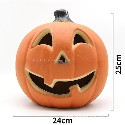 Halloween Pumpkin Decorations Outdoor Garden Decorations LED Lantern Scene Layout With Many Expressions Funny Pumpkin Lantern Decoration Easter Hollow Big Pumpkin Glowing