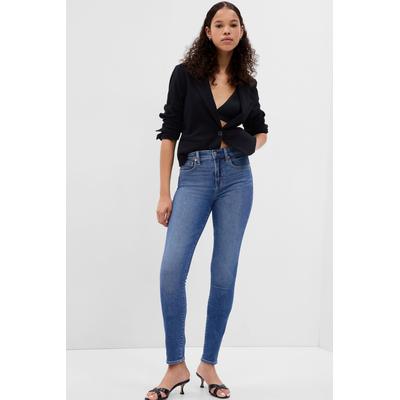 Gap Womens Blue High Waisted True Stretch Skinny Jeans - Blue