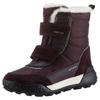 Winterstiefel GEOX "J TREKKYUP GIRL B ABX", Kinder, Gr. 31, lila (dunkellila), Textil, Veloursleder, Lederimitat, Glitzer, casual, Schuhe, Klettstiefel, Snowboots, Winterstiefel mit Warmfutter
