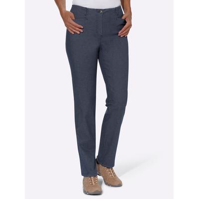 Dehnbund-Jeans COSMA, Damen, Gr. 22, Kurzgrößen, blau (blau, stone, washed), 76% Baumwolle, 22% Polyester, 2% Elasthan, unifarben, lang, Jeans Image