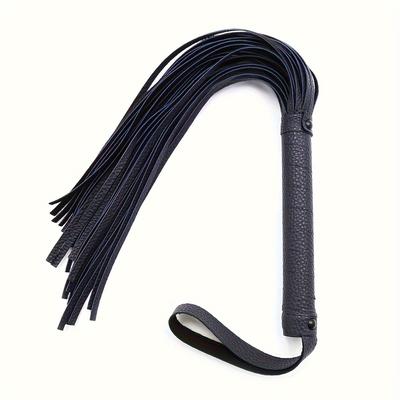 TEMU 1pc, Woven Pu Leather Whip For Riding Training, Outdoor Equestrian Supplies