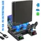 PS4 Slim Play Station 4 PRO Cooling Stand With 2 Gamepad Charging Dock 12 Video Games Support for