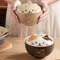 Creative Ceramic Soup Bowl Cute Cartoon Animals with Lid Cat Bowl Household Instant Noodles Rice Tableware Bowl