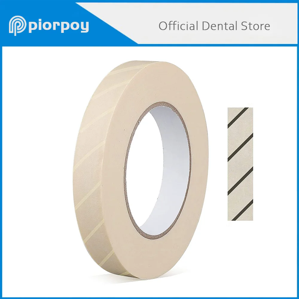 PIORPOY 1 rouleau ruban indicateur de stérilisation dentaire Autoclave stérilisateur matériel dentisterie nettoyage fournitures de soins bucco-dentaires 12/19/25MM