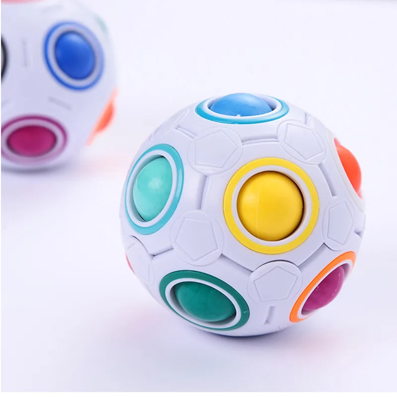 Kreative Magie Sphärische Cube Geschwindigkeit Regenbogen Ball Puzzles Lernen Pädagogisches Spielzeug Für Kinder Erwachsene Büro Anti Stress Geschenke Image