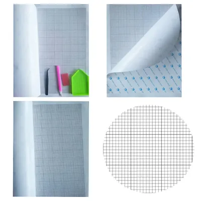 „Blank Grid“ Die Leinwand mit leerem Gitterkleber, Leinwandkleber, Diamantgemälde quadratisch Runder