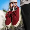 Burgunder Herren Canvas Schuhe Low-Top-Mode Vintage lässig Original Herbst Frauen Turnschuhe Outdoor bequeme Sportschuhe
