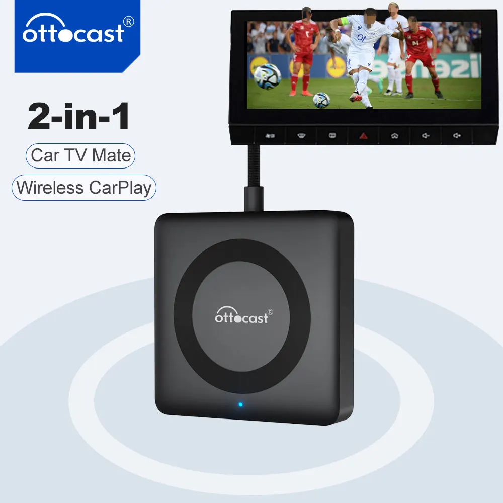OTTOCAST Wireless CarPlay Adapter TV Mate Konverter für Fire Google TV Stick für OEM Wired CarPlay Car Watch Video Zubehör Image