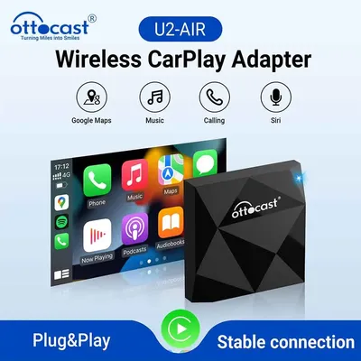 OTTOCAST U2AIR Wireless CarPlay Adapter for Bluetooth WiFi USB Dongle Car Accessories for VW Benz