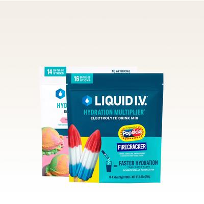 Liquid I.V.® Indulgent Bundle Hydration Multiplier® (30 Pack) - Hydrating Powdered Electrolyte Drink Mix Packet - Variety Pack