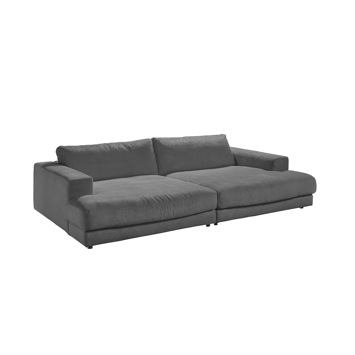 KAWOLA Big Sofa MADELINE Cord grau Image
