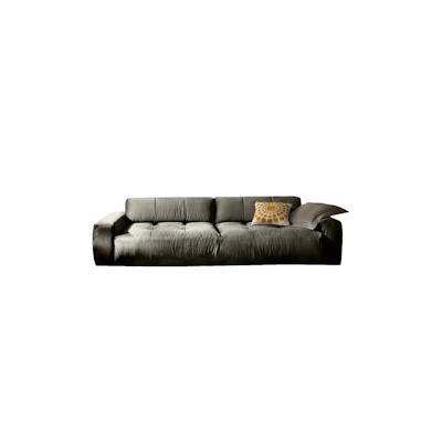 KAWOLA Big Sofa PALACE 3-Sitzer mit Sitztiefenverstellung Velvet silver