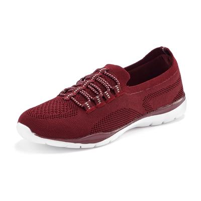 Sneaker LASCANA, Damen, Gr. 35, rot (bordeaux), Obermaterial: 100% Textilmaterial. Futter: 100% Textilmaterial. Decksohl