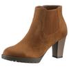 Stiefelette ANISTON SHOES, Damen, Gr. 39, braun (cognac), Textil, Veloursleder, elegant, Schuhe, Ankleboots mit seitlichem Stretcheinsatz - NEUE KOLLEKTION