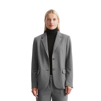 Longblazer MARC O'POLO "aus Organic-Cotton-Mix" Gr. 38, grau (dunkelgrau) Damen Blazer