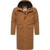 Wintermantel RAGWEAR "Mr Them Long", Herren, Gr. M (50), braun, Obermaterial: 100% Polyester, Innenfutter: 100% Polyester, Wattierung: 100% Polyester, casual, gerade knieumspielend, hoch geschlossener Ausschnitt, Langarm Ärmel ohne Ärmelschlitz...