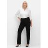 Stretch-Hose SHEEGO "Große Größen", Damen, Gr. 21, Kurzgrößen, schwarz, Obermaterial: 70% Viskose, 25% Polyamid, 5% Elasthan, unifarben, casual, regular fit lang, Hosen, mit Shapingeinsatz im Bauchbereich