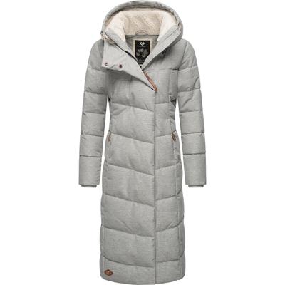 Wintermantel RAGWEAR "Pavla Long", Damen, Gr. XL (42), grau (kieselgrau), Außenmaterial: 100% Polyester, Innenfutter: 100% Polyester, Wattierung: 100% Polyester, modisch, figurumspielend ca. Mitte Wade, Langarm Ärmel ohne Ärmelschlitz... Image