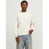 Sweatshirt JACK & JONES "JJEURBAN EDGE SWEAT CREW NECK NOOS", Herren, Gr. L, gelb (moonbeam), angeraute Sweatware, Obermaterial: 70% Baumwolle, 30% Polyester, unifarben, modisch, relaxed fit taillenbedeckt, Rundhals, Langarm Rippbündchen,...