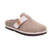 Pantoffel ROHDE "MERAN", Damen, Gr. 36, beige (beige, meliert), Filz, kontrastfarbene Details, casual, Schuhe, Hausschuh, Clog, Schlappen mit Klettriemchen