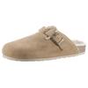 Clog BIO LIFE "Esc", Damen, Gr. 38, beige, Veloursleder, unifarben, klassisch, Schuhe, Hausschuh, Schlappen, Homeslipper mit Warmfutter