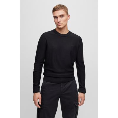 Strickpullover BOSS ORANGE "Avac", Herren, Gr. XXXL, schwarz (schwarz001), Strick, Obermaterial: 60% Schurwolle, 40% Polyacryl, unifarben, casual, regular fit, Rundhals, Langarm, Pullover, mit Schurwolle Image
