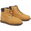 Schnürboots TIMBERLAND "POKEY PINE MID LACE UP WITH ZIP BOOT", Damen, Gr. 29, gelb (wheat), Leder, Synthetik, sportlich, Schuhe, Winterstiefel, Schnürstiefel, Winterschuhe