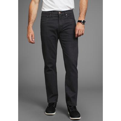 Stretch-Jeans ARIZONA, Herren, Gr. 40, Länge 34, schwarz (schwarzschwarz), Denim/Jeans, Obermaterial: 98% Baumwolle, 2% Elasthan, unifarben, Basic, straight fit lang, Jeans, gerade Beinform, niedrige Leibhöhe, mit Gürtelschlaufen Image