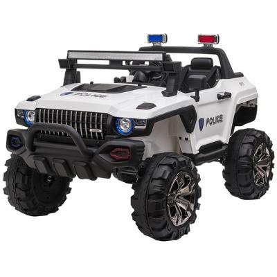 2-Seat 12V Electric Police Car for Kids with Remote Control & Siren