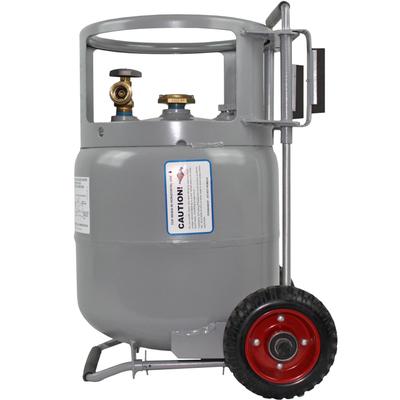 Flame King 20LB Horizontal/Vertical Propane Tank w/ Gauge & Dolly Cart Wheels