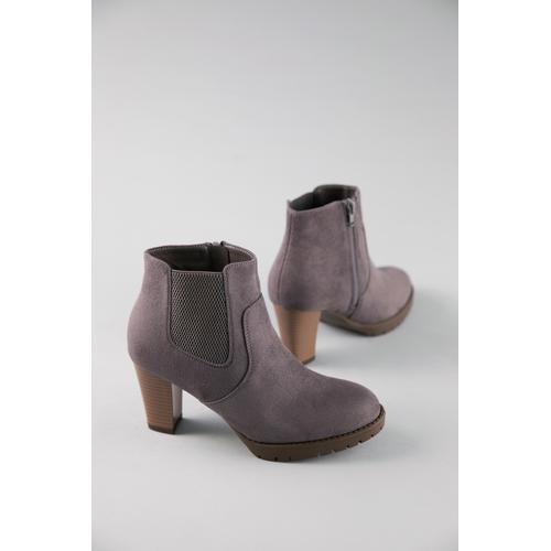 Stiefelette ANISTON SHOES Gr. 38, grau Damen Schuhe Ankleboots mit seitlichem Stretcheinsatz - NEUE KOLLEKTION