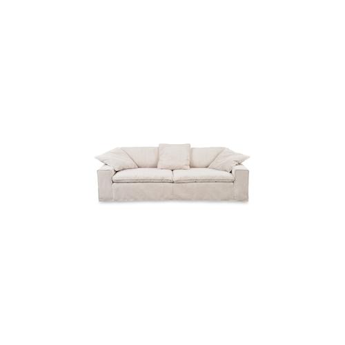 KAWOLA Sofa NETTA XL 3-Sitzer Bezug abziehbar Cord cremeweiß