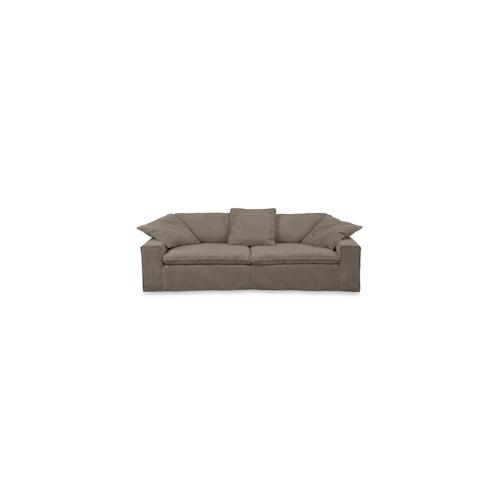 KAWOLA Sofa NETTA XL 3-Sitzer Bezug abziehbar Cord graubraun